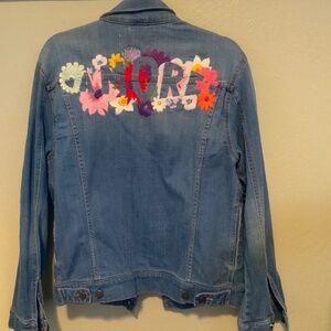 Anthropologie jean jacket size M